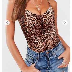 FOREVER 21 BODYSUIT - LEOPARD